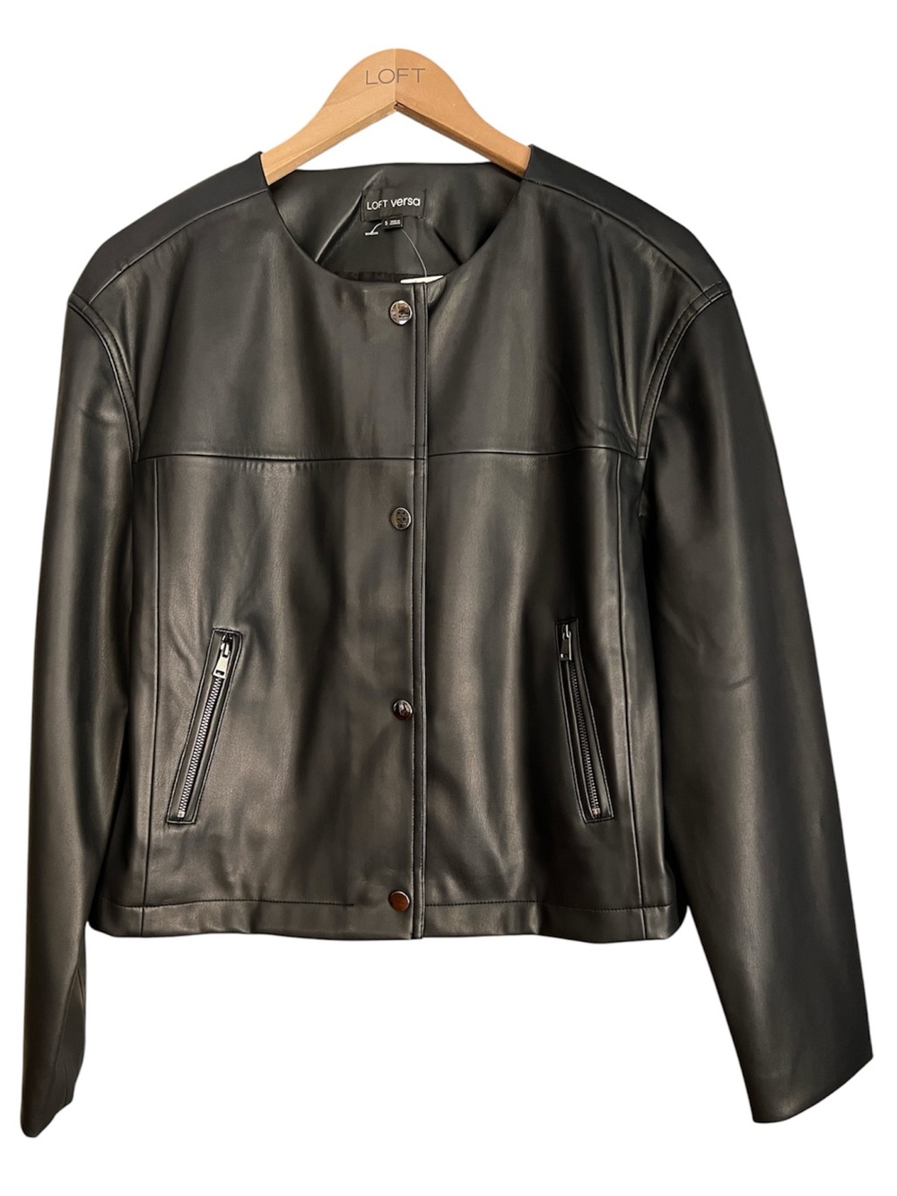 LOFT versa Faux Leather Jacket Size S